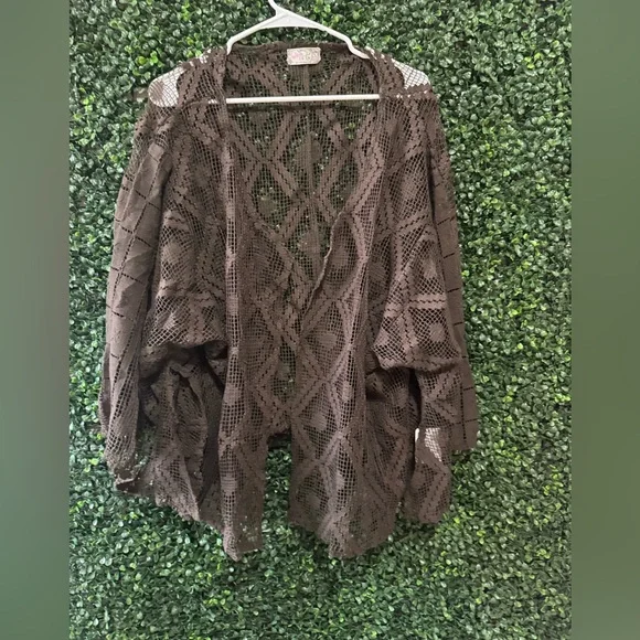 FREE PEOPLE Off The Coast Crochet Layer CARDIGAN - Picture 8 of 14